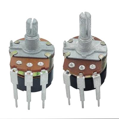 WH138 B10K 50K 500K带开关可调电阻 调光调速电位器 针脚直插3脚