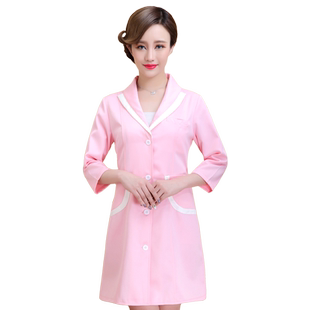 美容师工作服夏季短袖药店服装韩版时尚美容院工装护士服白大褂女