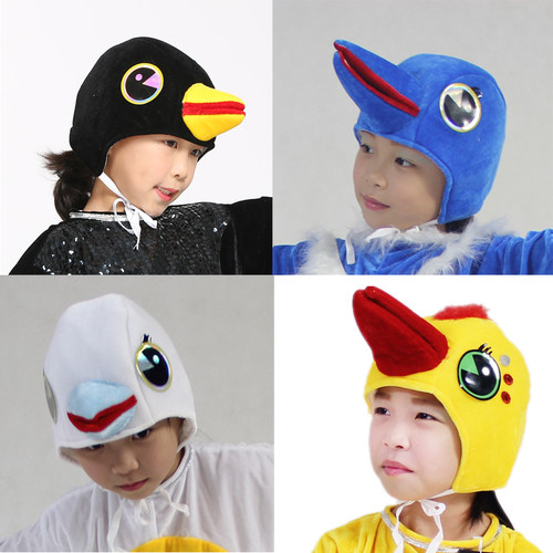 儿童亲子动物卡通小鸟表演帽头饰