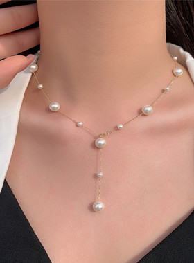 满天星珍珠项链女轻奢小众