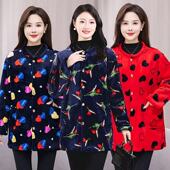 妈妈装 中长款 防污罩衣秋冬加厚套褂厨房护衣耐脏围裙水晶绒工作服