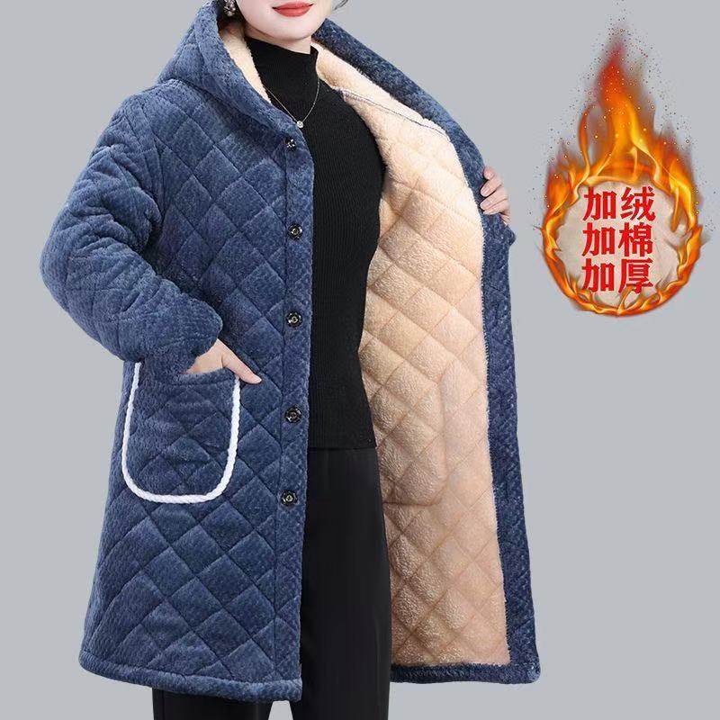 冬季加绒加厚棉衣外套罩衣女装妈妈装时尚中长款保暖棉袄中长棉服,女装/女士精品,棉衣/棉服,淘宝优惠券,粉丝福利购,淘宝优惠卷