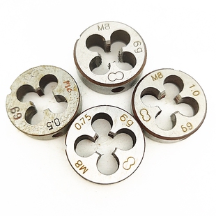 0.75 0.5粗细牙正反扣左右牙 1.25 公制圆板牙M8M9M10M11x1.5