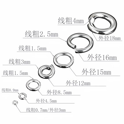 316材质不锈钢开口圈钛钢圈单圈手链项链吊坠连接圈饰品耳钩配件