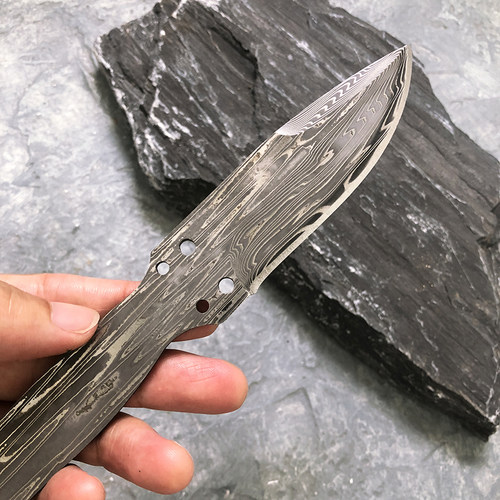 VG10夹芯钢手工DIY自己装柄五金刀胚水果刀钢坯开好刃大马士革钢