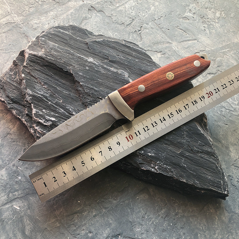 高硬度模具钢芯67层大马士革水果刀户外野营便携小刀加厚配皮套,厨房/烹饪用具,蔬果刨丝器/瓜果刀,淘宝优惠券,粉丝福利购,淘宝优惠卷