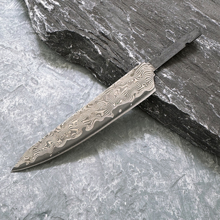 大马士革钢刀胚手工锻打一体刀条家用厨房刀具小刀水果刀半成品