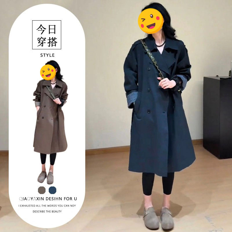 2025秋冬新款复古港风欧美宽松气质中长款风衣高级感别致减龄