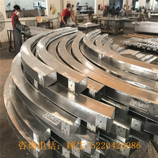 定制连锁超市室内铝方通弧形天花吊顶异型波浪拉弯方管背景墙装饰