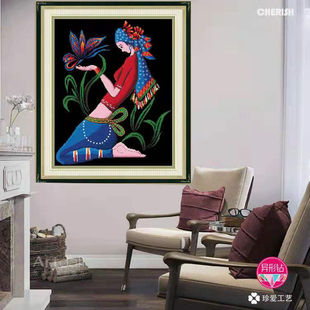 珍爱工艺爱络爱优微十字绣钻石画心舞飞扬客厅卧室书房餐厅手工粘