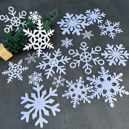 幼儿园冬天环创主题装饰黑板报圣诞节新年元旦雪花片DIY手工材料