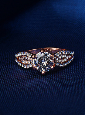 youngwish热卖六爪夸张镶钻锆石