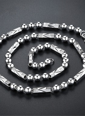 韩版复古男士款霸气风佛珠项链