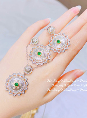 意大利项链复古宫廷风花朵吊坠