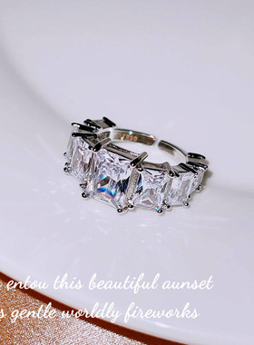 小众设计戒指ins锆石轻奢