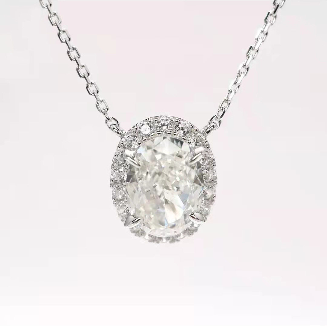 鸽子蛋璀璨黄钻项链吊坠女