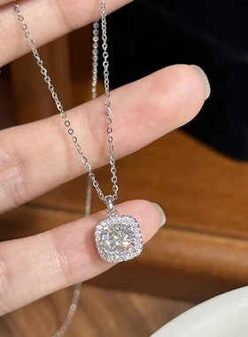 Young胖哥同款方糖套装仿莫桑石手链八心八箭吊坠开口戒指耳钉女
