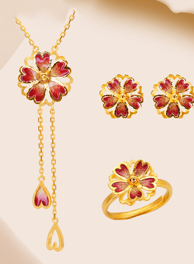 古法传承烧蓝工艺新娘婚嫁首饰