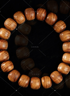 【壮的响亮】檀波吟毕业收藏级水波纹醇化老山檀香素珠手串手链