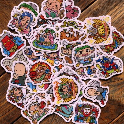 圣魔大战 自制手帐手机电脑相册防水水杯头盔贴纸 40枚