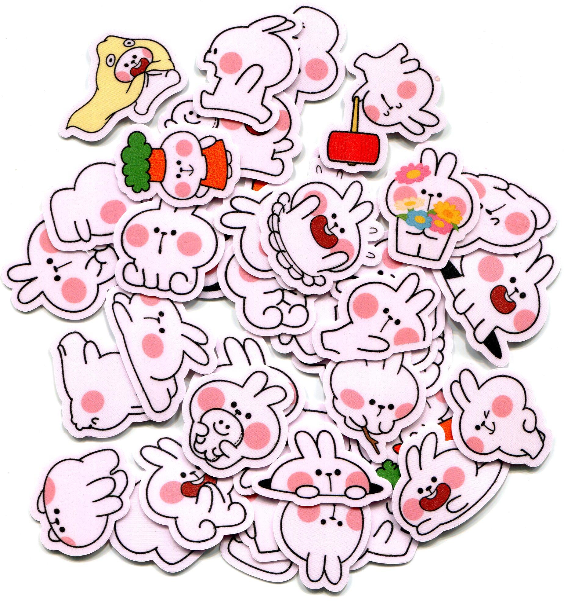 手帐相册装饰手机贴纸  spoiled rabbit 21 40张 z 1262