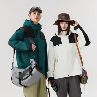南朋友 2025新款奥粒绒户外三合一冲锋衣男女防风防水情侣装外套