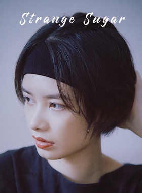 怪糖饰物集男女同款针织发带日本日系运动束发头巾中性暗黑B YX