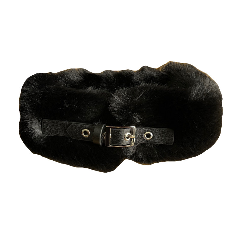 STRANGE SUGAR ORNAMENT SET ORIGINAL HANDMADE PLUSH FAUX FUR TURF BUCKLE NECK FUR COLLAR AUTUMN AND WINTER WARM DARK XYZ