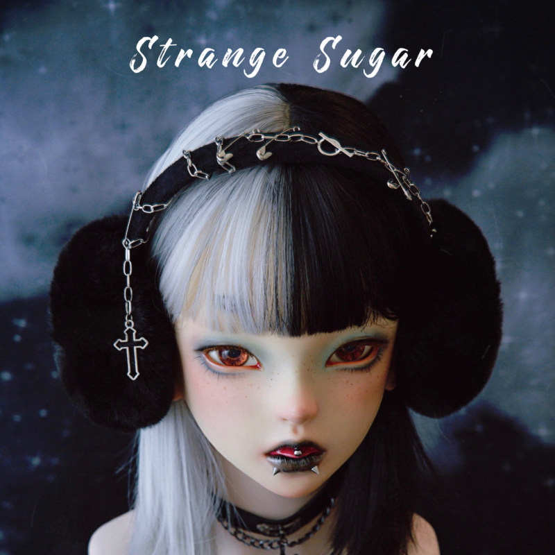 怪糖饰物集原创手工合金十字链毛绒耳罩耳套发箍秋冬保暖五金黑色,服饰配件/皮带/帽子/围巾,耳套,淘宝优惠券,粉丝福利购,淘宝优惠卷