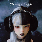 怪糖饰物集原创手工合金十字链毛绒耳罩耳套发箍秋冬保暖五金黑色