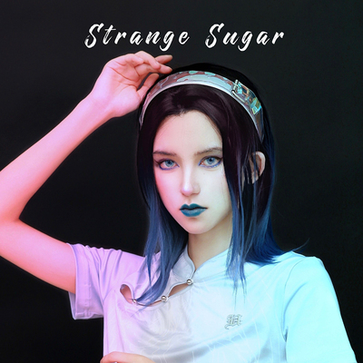 原创手工银色千禧朋克风镭射发箍