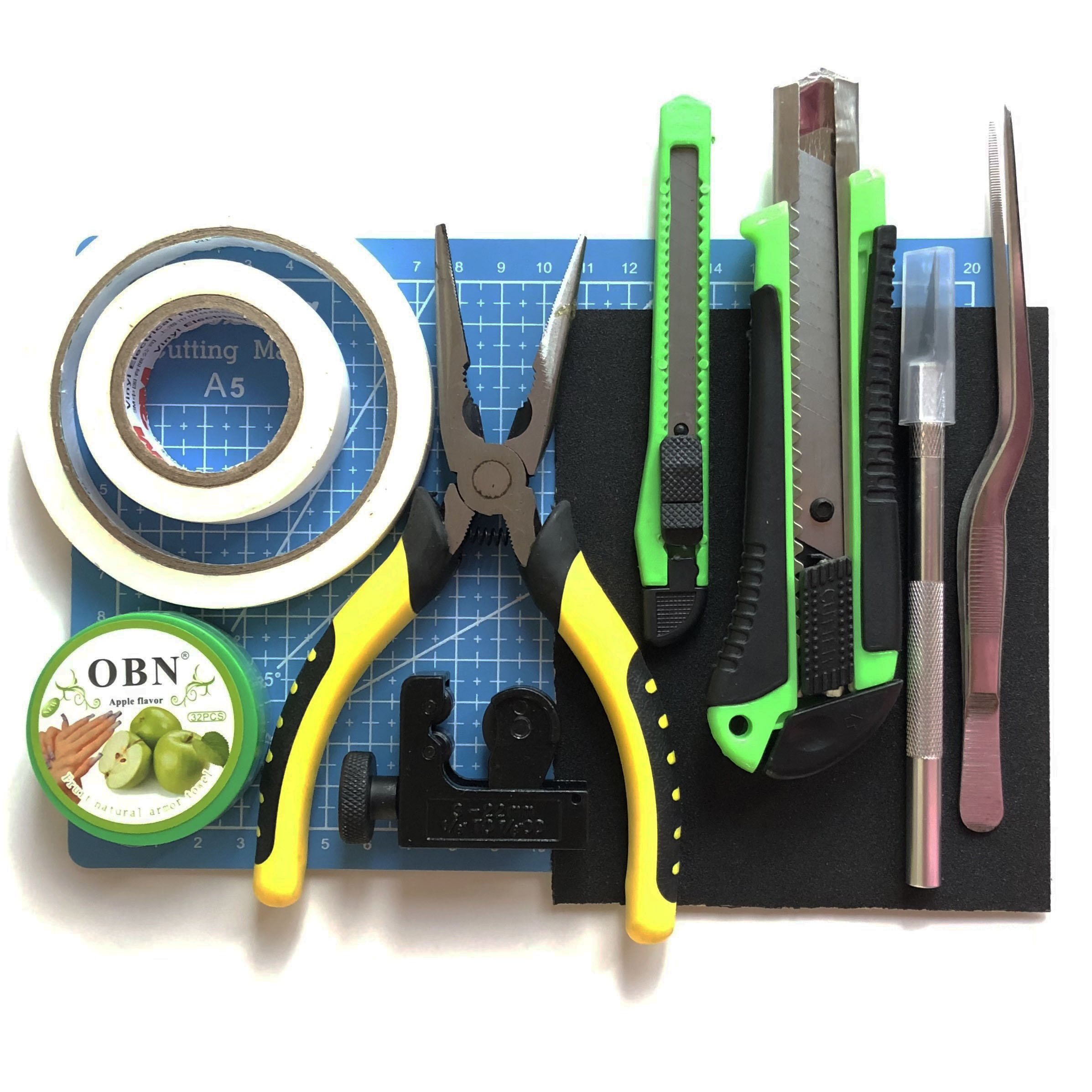 安爷笔铺改笔工具包切割垫美工刀雕刻刀砂纸钳子切管器美纹纸