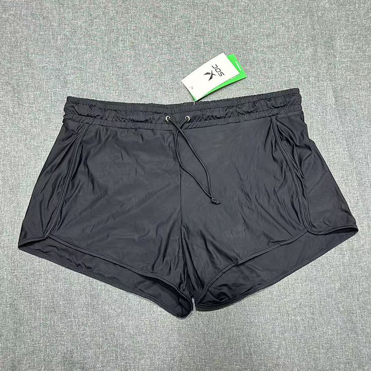 出口欧美女士成人保守平角裤内层三角裤休闲分体单裤子抽绳游泳衣