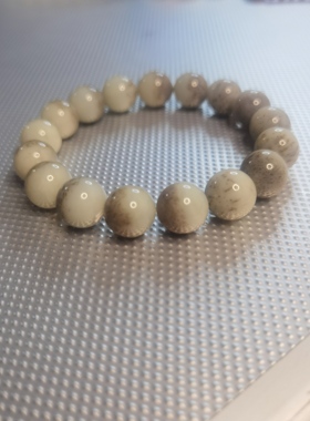 和田玉半糖，可甜可咸精品款，手链，手串和田白玉，奇石