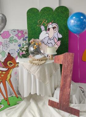 ins风小鹿主题生日派对背景KT板套餐周岁宴抓周迎宾摆拍出片道具