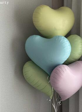 61儿童节马卡龙磨砂爱心气球生日场景布置氛围毕业装饰拍照道具