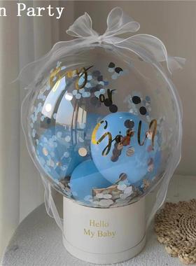 性别揭示派对氛围气球Gender Reveal Party 温馨惊喜仪式感气球