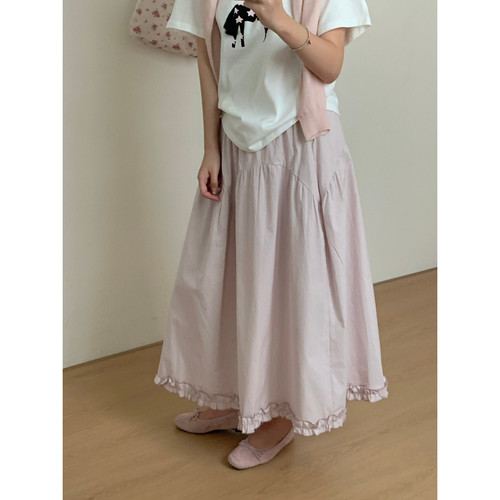 ower April（FA）-质半身裙中长款大摆伞裙a字仙女裙半身裙170392