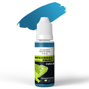 。【HY】易模型 水性漆通用色 CU018 中蔚蓝色 RAL5017 18ml