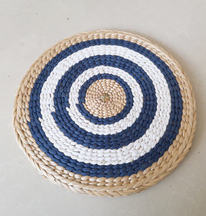 蒲草编织蒲团坐垫草编产品儿童幼儿园学校地垫桌面隔热杯垫石墩垫