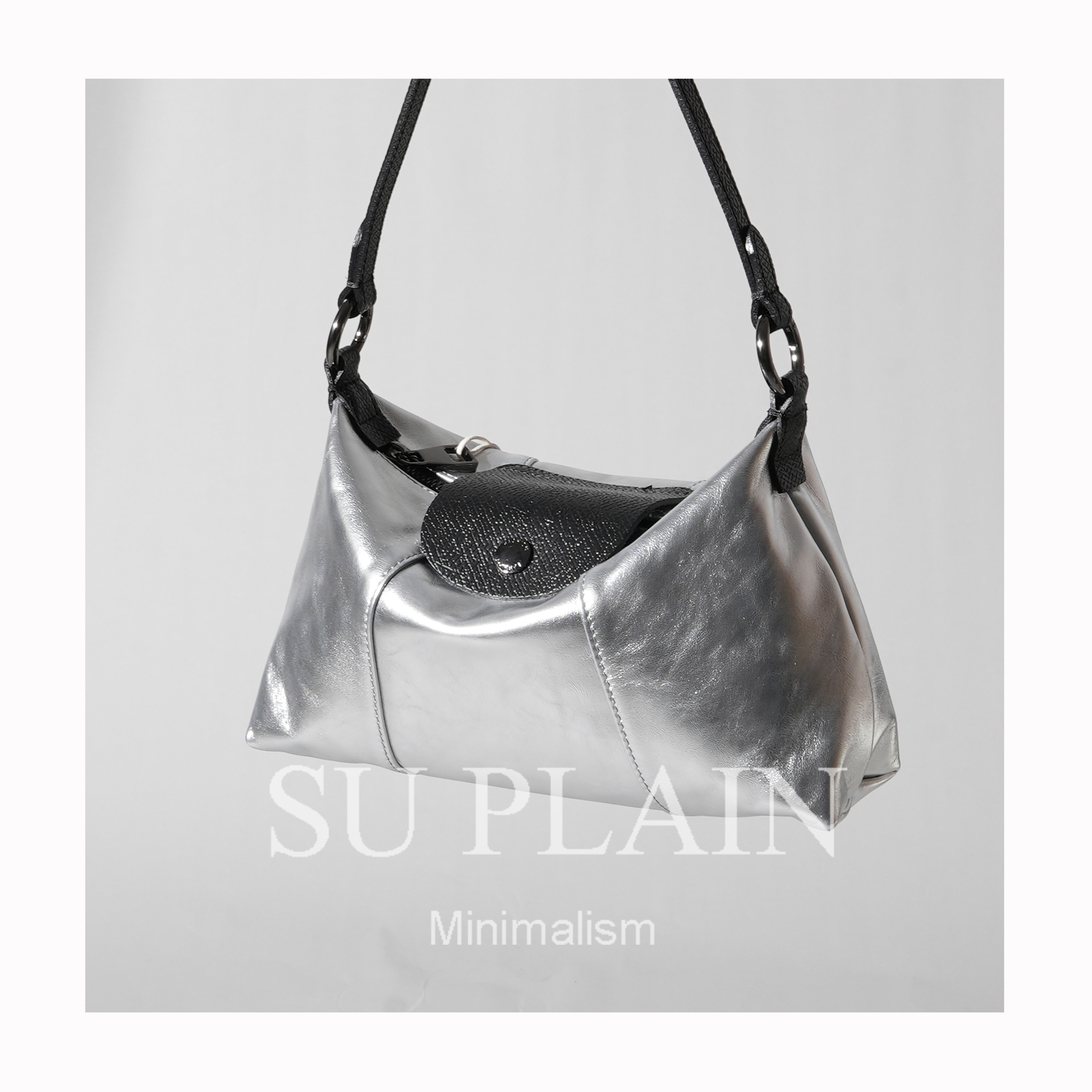 SU PLAIN 气质时尚休闲百搭女士单肩潮流小众真皮牛皮