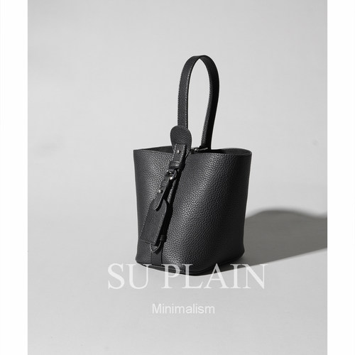 SUPLAIN/SUPLAIN头层TC牛皮百变水桶包单肩斜挎手提简约小众女包