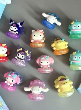 正版三丽鸥Sanrio珠光贝壳系列萌趣豆盲盒凯蒂猫盲袋米粒摆件手办