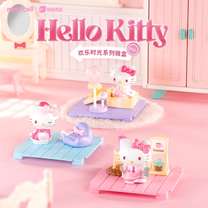 Hellokitty欢乐时光系列盲盒kt猫微盒凯蒂猫手办摆件玩具女生礼物