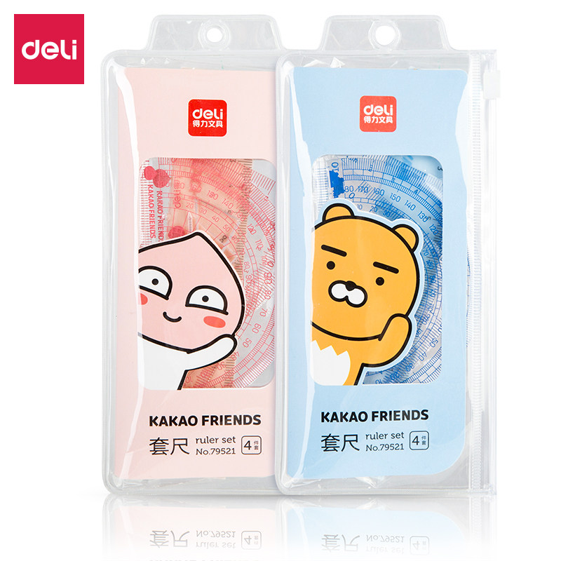Effective kakao theme Wavy edge 15cm Straightedge Triangle ruler Protractor suit Random Color 79521in the Electronic Dictionary/Electronic paper book/Stationery , Drawing measurement products , Various types of foot/Triangle  category - from Buy2taobao.com to provide professional Taobao agent buy service