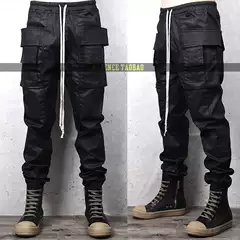 Essential Rodrk Dark Classic Cargo Waxed Workwear Casual Harem Pants European and American High Street Fashion Brand for Men