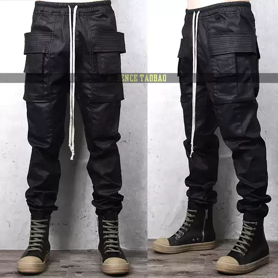 Essential Rodrk Dark Classic Cargo Waxed Workwear Casual Harem Pants European and American High Street Fashion Brand for Men