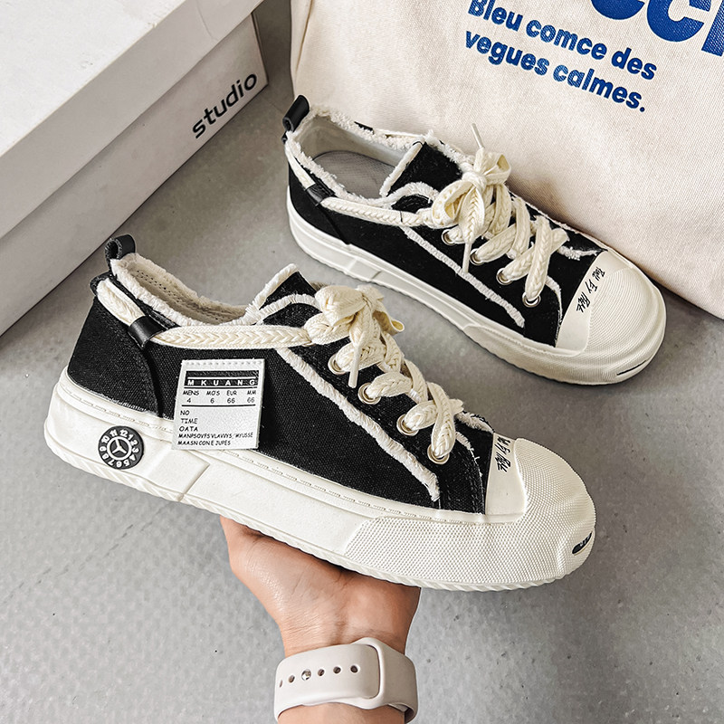 B218-1653-P62个性时尚帆布鞋子新款2023夏季男士休闲潮鞋，男鞋帆布鞋，电商B218