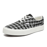 B218-2295-P50低帮滑板帆布鞋男款黑白字母满印高街鞋2024，男鞋帆布鞋，电商B218