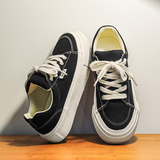 B218-1625-P55新2023夏复古帆布小白鞋港风男潮流休闲厚底增高鞋，男鞋帆布鞋，电商B218